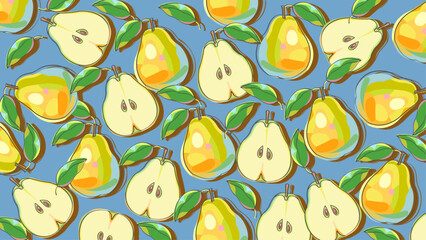 洋梨の秋の素材　背景素材