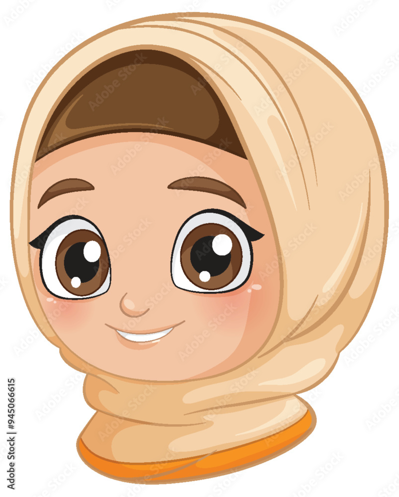 Canvas Prints smiling girl in hijab