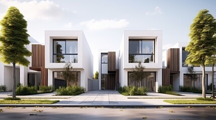 Beautiful exterior of newly built luxury home for sale or rent. Neural network ai generated art
