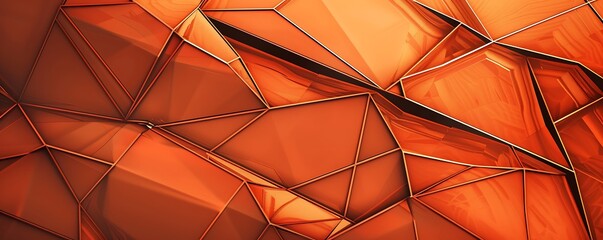 Terracotta orange abstract design featuring intersecting lines and geometric forms, exuding warmth and contemporary style.