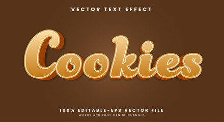 Cookies editable text effect template suitable for sweet food products