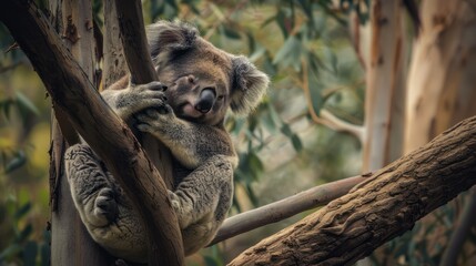 Fototapeta premium cute australia koala wildlife animal