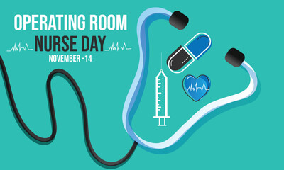 Operating Room Nurse Day. background, banner, card, poster, template. Vector illustration.