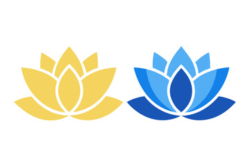 Minimalist Lotus Flower Clipart with Graceful Petals and Calm Aura