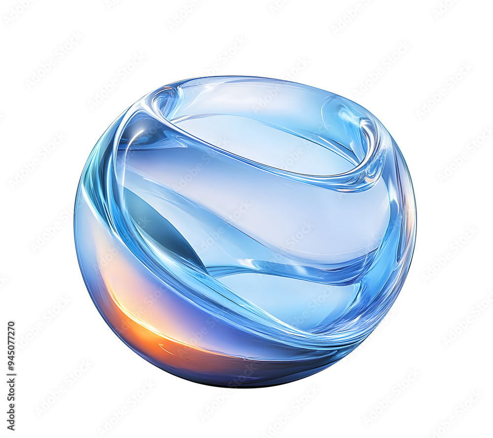 Poster light blue abstract transparent object that blends seamlessly into its background