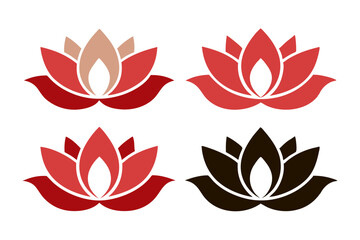 Minimalist Lotus Flower Clipart with Graceful Petals and Calm Aura