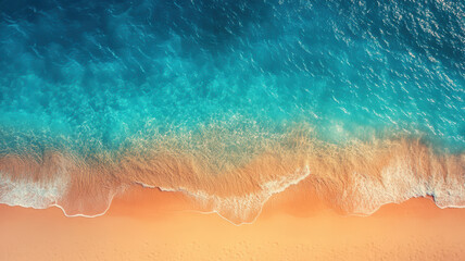 Obraz premium Beach Banner with Light Blue Sea