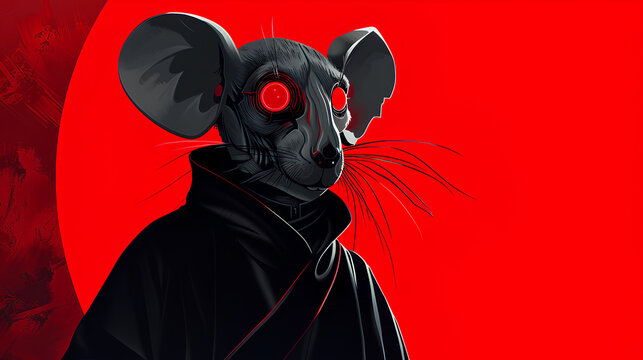 Creepy cloaked rat