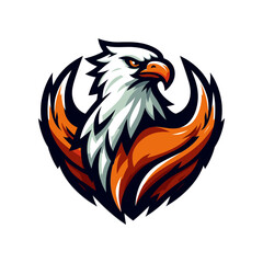 Obraz premium Powerful Eagle Bird Mascot Vector Illustration for Sports Game or Esports Logo