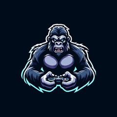 Monkey Mascot Vector Illustration for Sports Game or Esports Logo