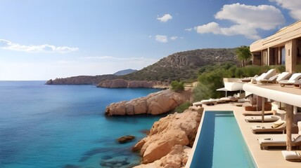 swimming pool on the beach