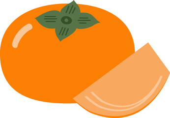 감 한 조각 일러스트