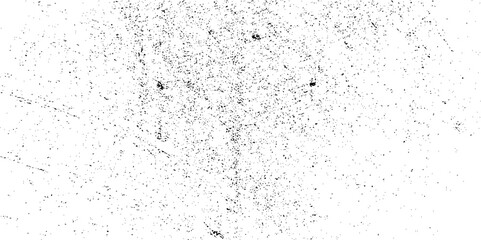 Wall fragment with scratches and cracks. Overlay grunge illustration over any design. Abstract grainy background with vintage effect. Black and white texture in art style. 