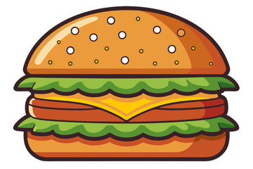 Modern Burger Vector Design for Digital and Print Use