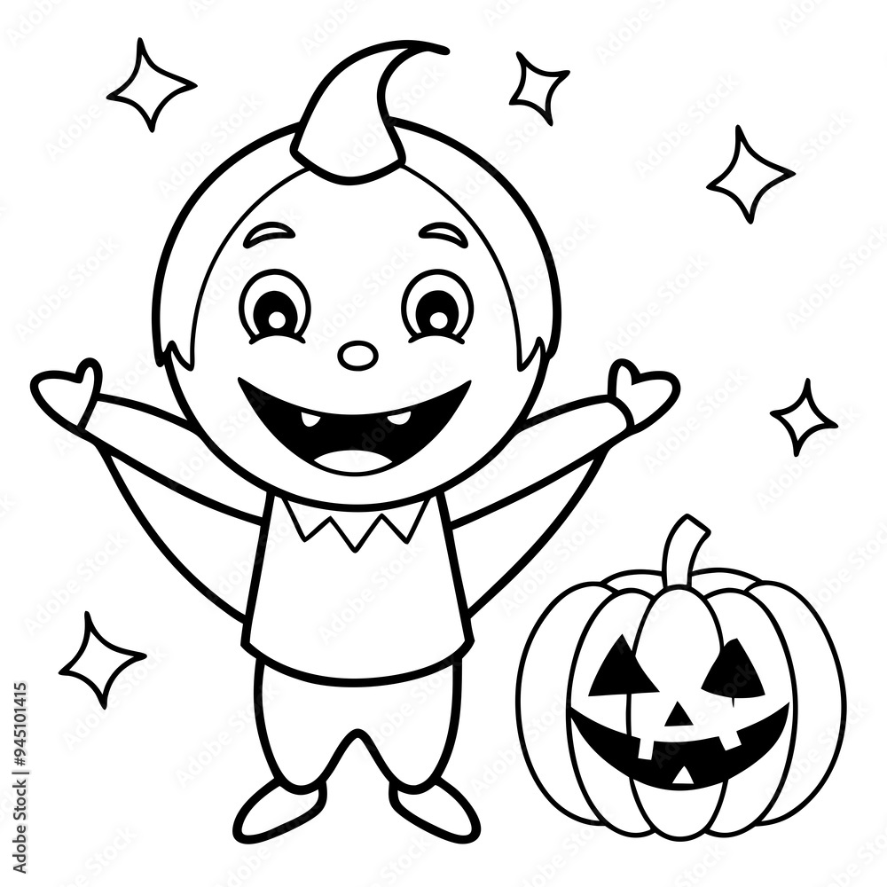 Poster halloween pumpkin cartoon