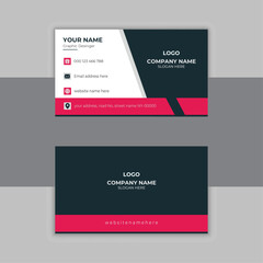 Set of creative and modern business card templates. Horizontal and vertical layout. business card and  personal visiting card. Vector illustration design.