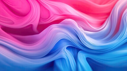 A beautiful abstract background showcasing flowing pink and blue waves, perfect for creating a serene and artistic atmosphere.