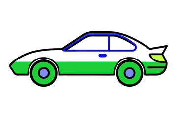 Stylish Car Drawing Vector Graphics for Creative Use