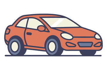 Stylish Car Drawing Vector Graphics for Creative Use