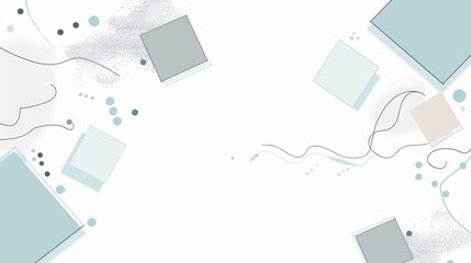 Abstract Minimalist Design with Geometric Shapes and Blue Tones