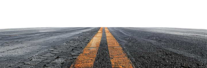PNG  Endless road, horizon, yellow lines
