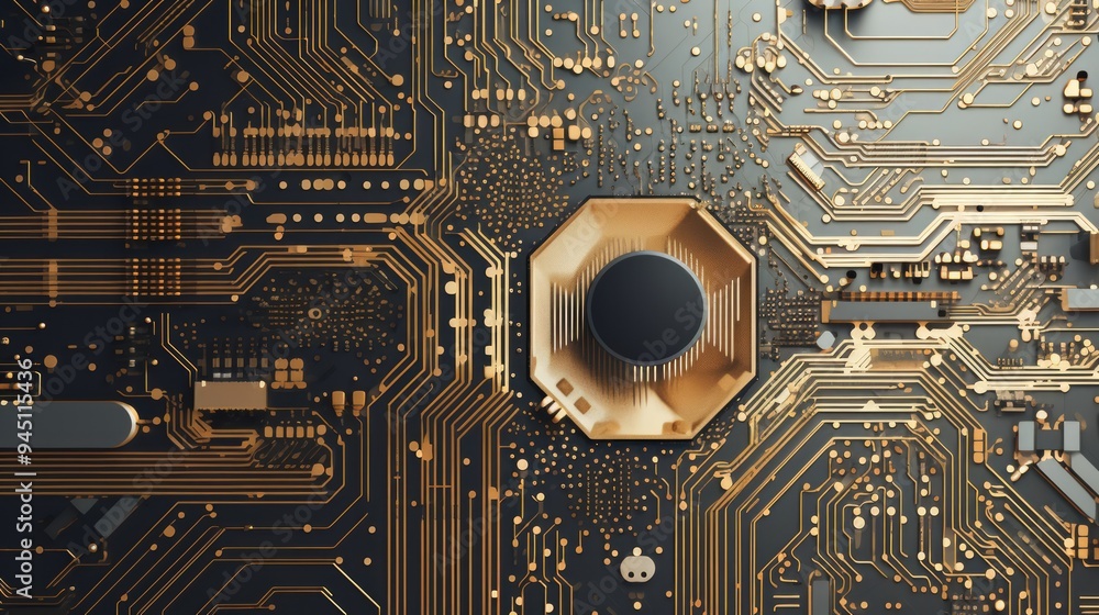 Aufkleber close up of circuit board background. neural network ai generated art