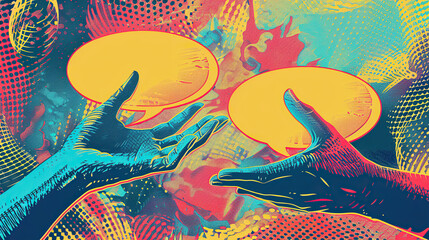 Obraz premium background giraftti hands 