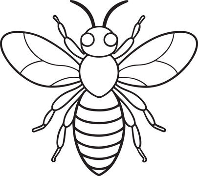 recommend clip art: bee line art vector