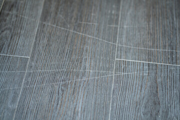 Old Wooden Laminate Floor Surface Scratch