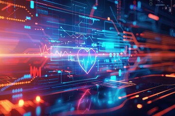 Obraz premium Digital Heartbeat: Technology and Health