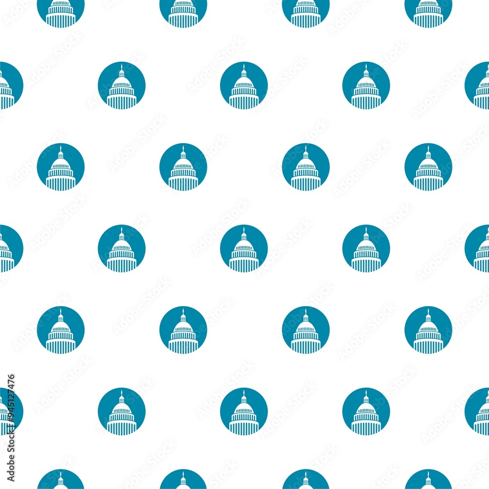 Poster capitol building pattern seamless repeat for any web design