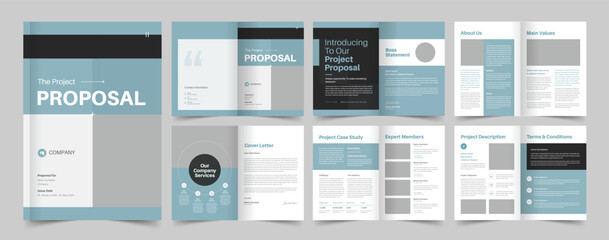 Project Proposal Layout, Business Proposal Design, Proposal Template