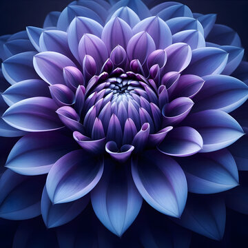 인디고 달리아, 매크로 포토그래피 (Indigo Dahlia, macrophotography)