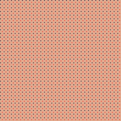 Light orange apricot background with small red and dark brown polka dots Cute delicate geometric fabric seamless pattern Simple rustical style