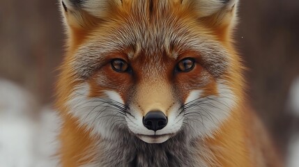 Fototapeta premium Close-Up Portrait of a Red Fox