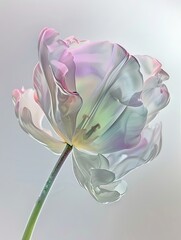 Delicate Iridescent Flower with Soft Pastel Colors