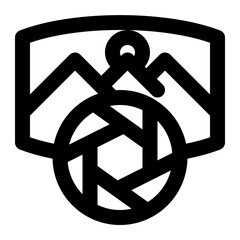 wide angle, lens, wider, image, photography outline icon