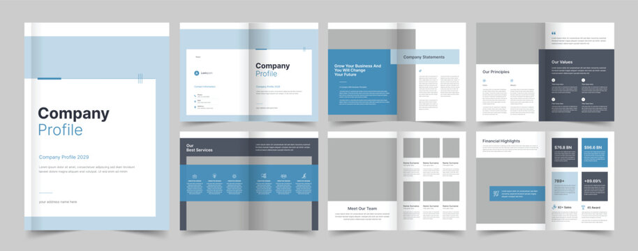 Company Profile Layout, Annual Report, Business Template