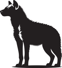 Hyena Silhouette isolated on white background Minimalist hyena vector shape icon