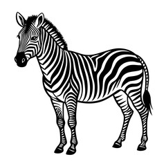 Zebra silhouette vector art