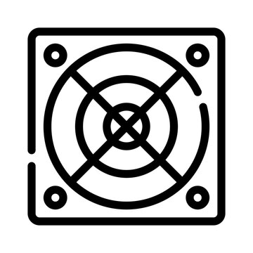 black square fan icon clip art preview