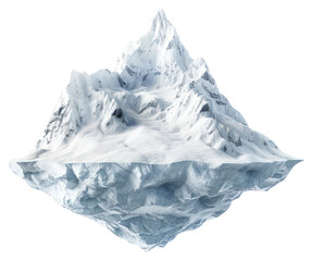 Obraz premium PNG Floating snow-covered mountain peak