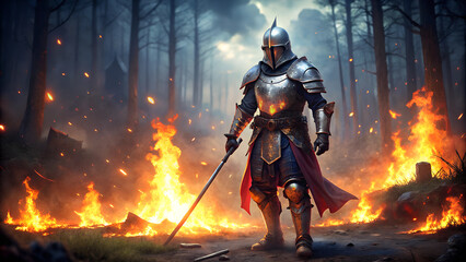 Knight in Fire. 