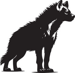 Hyena Silhouette isolated on white background Minimalist hyena vector shape icon