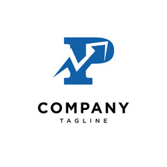 Fototapeta premium Letter P Finance Logo icon vector