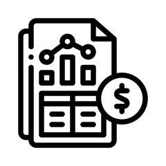 balance sheet line icon