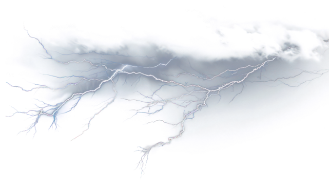 PNG *Photo of a thunder* png, isolated on black background --ar 3:2