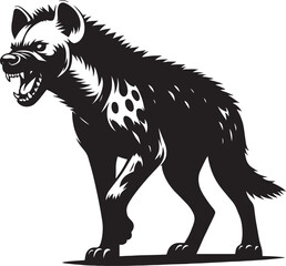 Hyena Silhouette isolated on white background Minimalist hyena vector shape icon