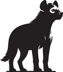 Hyena Silhouette isolated on white background Minimalist hyena vector shape icon