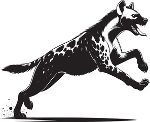 Hyena Silhouette isolated on white background Minimalist hyena vector shape icon